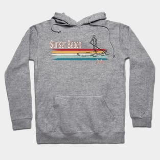 Sunset Beach Oahu Hawaii SUP Paddleboard Beach Hoodie